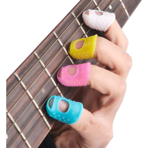 Kalimba Soft Silicone Finger Picks Guitar Thumbs Protectors For Beginner Accessories