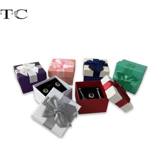 Wholesale Rings Gift Box Earrings Packaging Box Jewelry Storage Organizer Supplies for Jewellry Store 12pcs/Lot 7*7*5cm