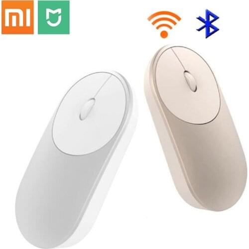 Original Xiaomi mijia Mouse Portable Wireless In Stock Mi Mouse Optical Bluetooth 4.0 RF 2.4GHz Dual Mode Connect Mi 1200DPI