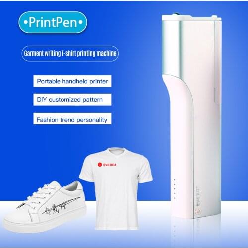 Portable PrintPen Handheld Printer Inkjet Pen Tattoo Printing Machine Compatible with Android/iOS Smartphone for Surfaces DIY