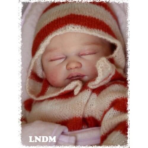 Clearance Sale 19inch reborndoll kit Carina lifelike real touch unfished doll parts DIY fresh color