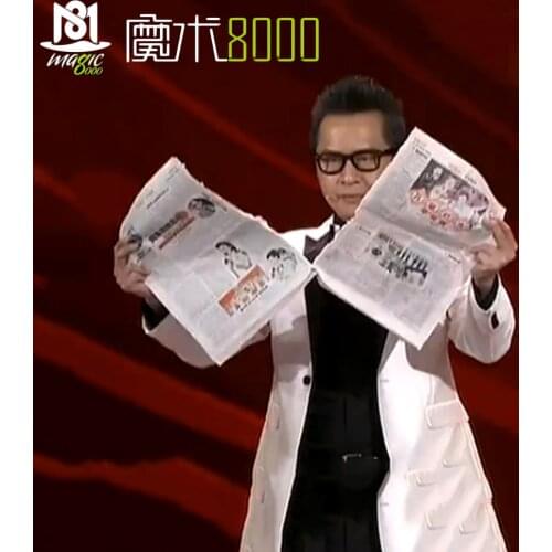 Stage Magic Props Lacerated Newspaper Restored Magic Tricks Accessories Gimmick Magic Toys For Beginners