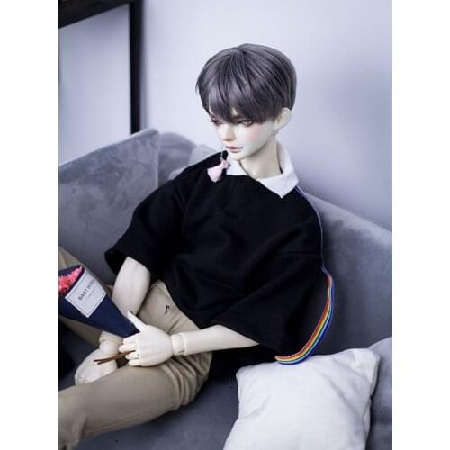 BJD doll dress is suitable for SD17 uncle size fashion stand-up collar versatile short sleeve boy jacket doll accessories