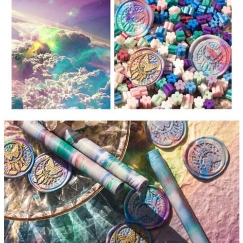 Wax Seal Mixed Color Paint Wax Strips Cherry Blossom Wax Grain Retro Craft Stamp Envelope Wedding Seal Wax Seal Material