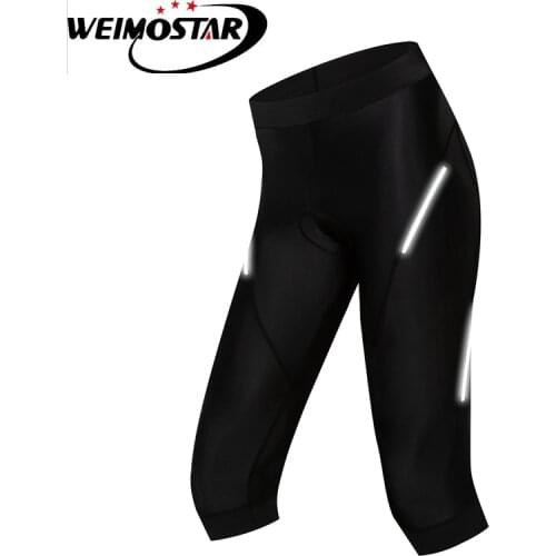 Weimostar Women Cycling Clothing Bike Shorts Bicycle 3D GEL Padded Lycra Capri Tight Shorts S-XXXL