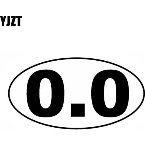 YJZT 12.7CM*6.7CM 0.0 Marathon Oval Car Sticker Cute Vinyl Decal Black Silver C10-01516