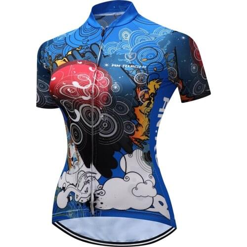 2019 summer Cycling Jersey Womens Bike Jerseys Ropa Maillot Ciclismo Bicycle Clothing Racing Short Sleeve Shirt Womens Models