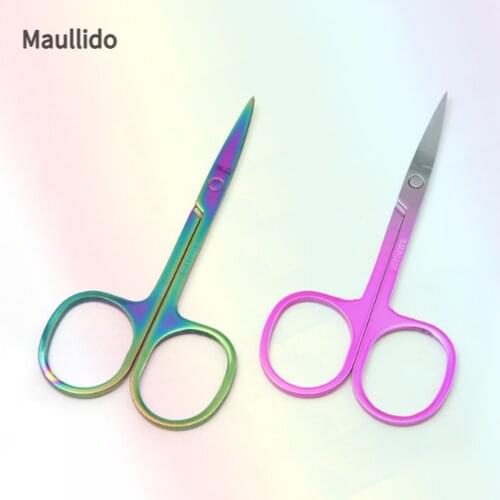 1pc Portable Eyebrow Trimmer Stainless Steel Colorful Eyebrow Razor Scissors Eye Brow Shaper Shaver Face Razor for Women Makeup