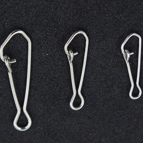 100Pcs Stainless Steel Carp Fishing Tackle Snap Lure Connector Fishing Snap Fishing Connector Tackle Accessories 15/17/22mm