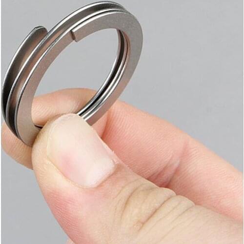 2pcs/lot Stainless Steel EDC Outdoor Tool Press keyring Quick Snap Ring EDC Key Ring