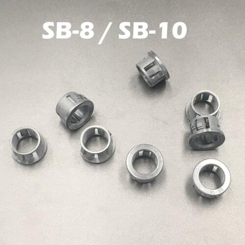 200pcs SB-8 SB-10 8mm 10mm Dia Panel Mount Hole Black Cable Hose Pipe Plastic Harness Protective Snap Bushing Grommet