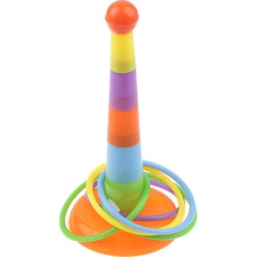 2020 1 set New Hoop Ring Toss Plastic Ring Toss Garden Game Toy Outdoor Toys For Kids