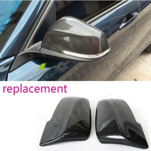 Carbon Fiber Rear View Mirror Cover Caps Fit for BMW 1 2 3 4 X Series F20 F21 F22 F23 F30 F31 F32 F33 F36 X1 E84 12-17