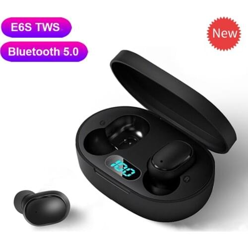 New E6S Wireless Headphones Bluetooth Handsfree Stereo Bluetooth Earphone with Mic PK i9S i12 TWS for Redmi Airdots Dropshipping