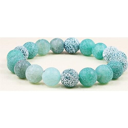 Charm Women Bracelet 10 mm Weathered Onyx Stone Beads Elastic Distance Bracelets Men Handmade Bangle Jewelry For Friend Pulseras