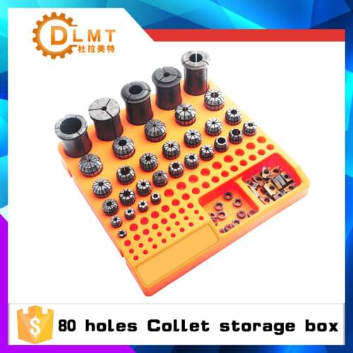 Collet storage box 80 hole ER11 16 20 25 32 Collet collation box hard plastic display rack CNC machining center