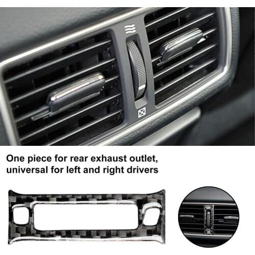 Carbon fiber black rear air outlet sticker waterproof and scratch resistant for 2014-2020 Infiniti Q50 Interior Stickers