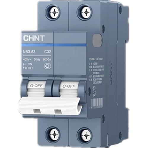 CHINT MINI MCB Air Switch NB3-63 2P 10A 16A 20A 25A 32A 40A 50A 63A Protection Circuit Breaker