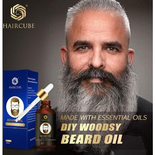 Haircube Natural Men Beard Growth Oil Products Hair Loss Treatment Conditioner Groomed Fast Beard Growth Enhancer Maintenance