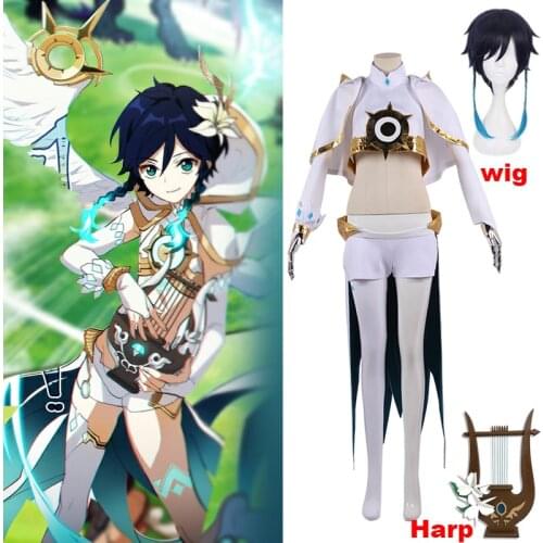 Game Genshin Impact Mond Fengshen Barbatos comic version VENTI God costume cosplay men and women Halloween party