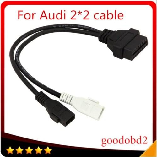 Fo Audi/VW/Seat/Skod 2x2 cable To 16 Pin Female Adapter Connector OBD 2 OBDII Cable car diagnostic cable
