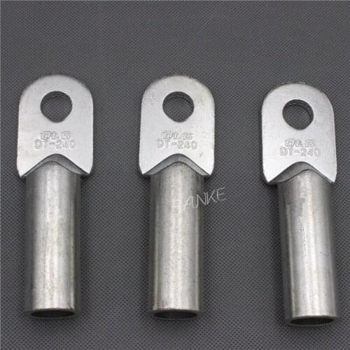 1pc DT-240 240mm2 Cable Lug Terminal Connector Copper Coated tin Tone for 17mmDia Bolt Electric power fitting National Standard