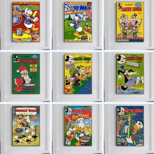 Disney Donald Duck Canvas Painting Street Art Poster and Print Classic Animation Wall Art Picture for Living Room Home Decor