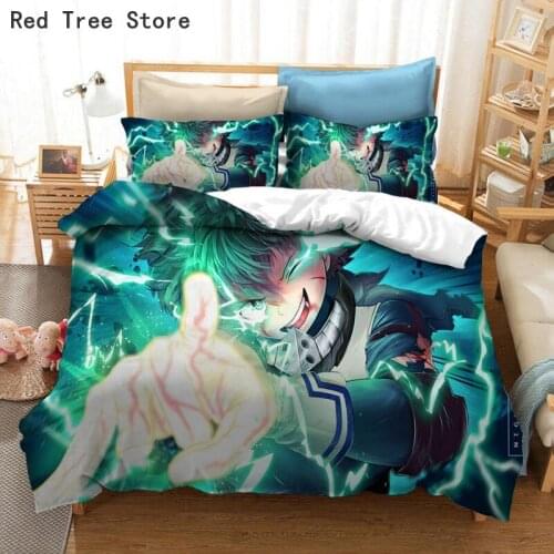 My Hero Academia Cartoon Japan Anime 3D Printed Bedding Set Duvet Covers Pillowcases Comforter Bedding Set Bedclothes Bed Linen