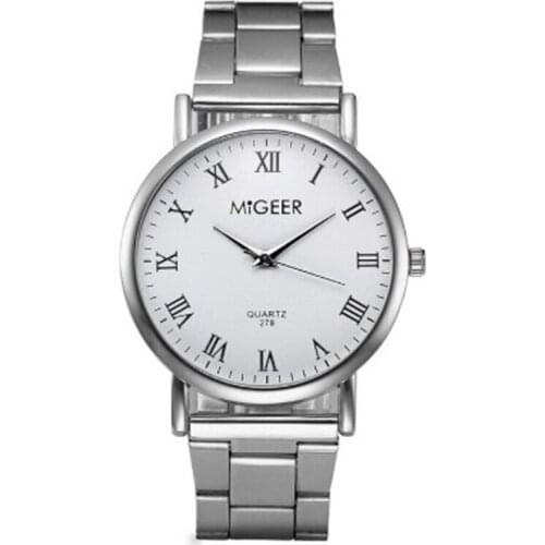 MIGEER Mens Watches Fashion Simple Men Watches Stainless Steel Quartz Watch Business Men Watch mannen horloge reloj hombre 2020