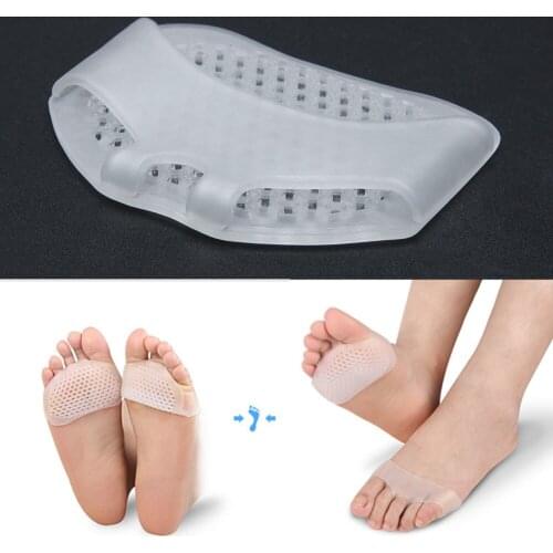 Orthotics High Heels Invisible Insole Cushions Silicone Soft Forefoot Supports Pads Anti-slip Half Yard Pad Insoles Pain Relief