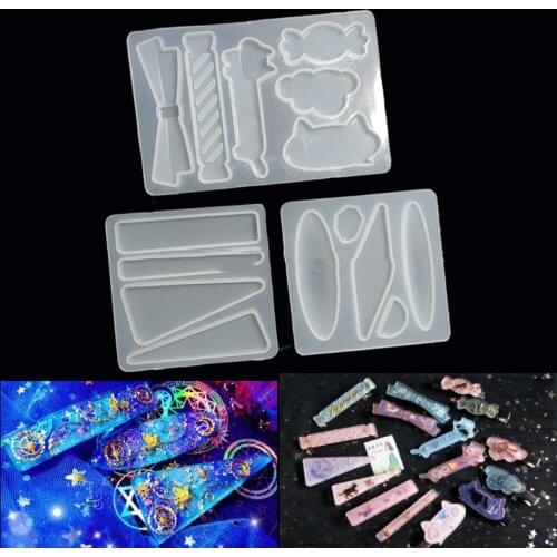 Transparent Silicone Mould Dried Flower Resin Decorative Craft DIY Clips Tools Mold Epoxy Resin Molds for Jewelry