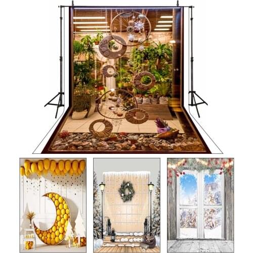 Christmas Photography Background chidlren Gift outside window Backdrop Child Portrait Xmas Decoration Props Photo Studio