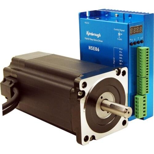 12.5N.m(1785oz-in) NEMA34 Hybrid Closed Loop Stepper Motor Kits 86HSE150 and hybrid servo driver HSE86 2phase CNC Kit