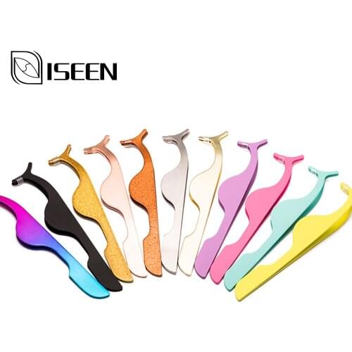 Lashes Tweezers Colour Eyelashes Curler Makeup Tools Lash Curler Nipper Stainless Steel Golden Metal Beauty Cosmetics Instrument