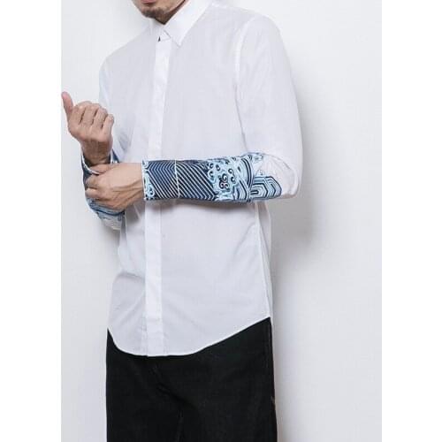 Traditional chinese clothing for men male Chinese mandarin collar shirt blouse wushu kung fu outfit tops linen shirt TA344