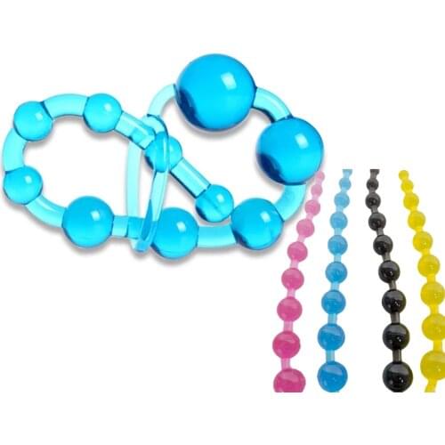 Jelly Anal Beads Sex Toys for Women Men Gay Butt Plug Play Pull Ring Ball Male Anal Stimulator Butt Beads G spot Adult Shop