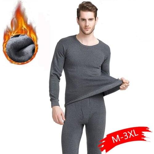 Winter Long Johns Thick Men Thermal Underwear Sets Keep Warm For Russian Canada And European Unisex Plus Size M-4XL Casual