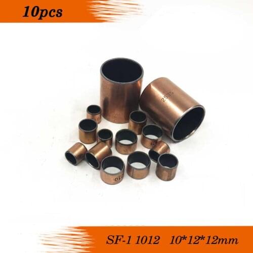 10pcs SF1 1012 10*12*12 Self Lubricating Composite Bearing Bushing Sleeve SF-1 10x12x12mm sliding bearing