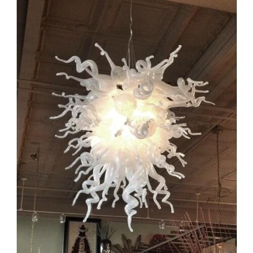 110/220v AC Led New Home Light Decoration White Chihuly Glass Crystal Chandelier