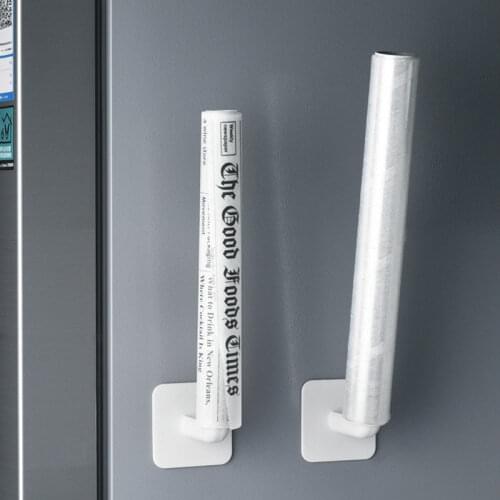 2pcs Kitchen Paper Towel Holder Self-adhesive Accessories Under Cabinet Roll Rack Tissue Hanger Storage Rack for Toilet Bathroom