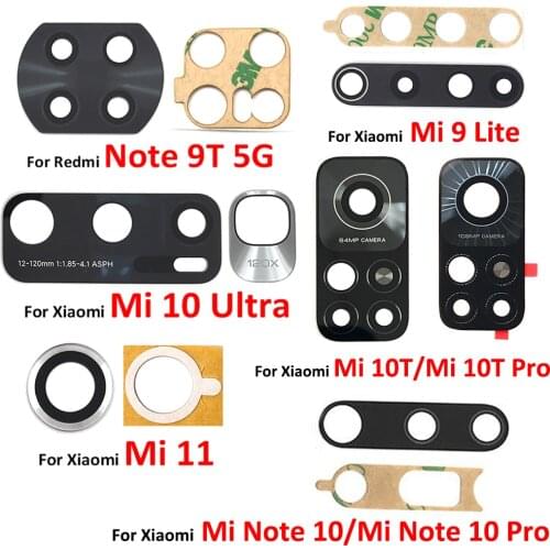 20PCS, Back Camera Glass Lens For Xiaomi Mi 10 Ultra 10T 11 9 8 Mi9 Se Lite Mi10 ProRedmi Note 10Pro 9T 5G With Adhesive Sticker