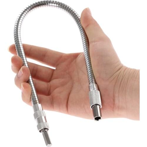 200/300/400mm Flexible Shaft Metal Extension Screwdriver Drill Bit Holder Connecting Link 1/4" Hex Shank for Electric Drill Tool