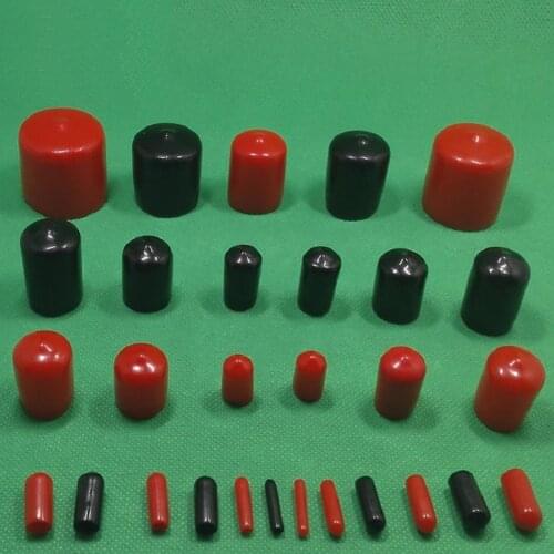 200pcs/lot 5.5mm End cap PVC Plastic Cable wire thread waterproof cover vinyl End cap PVC rubber steel pole tube
