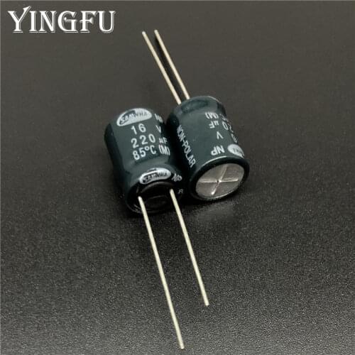 5pcs/20pcs 220uF 16V SAMWHA NP 10x12.5mm 16V220UF Bipolar Electrolytic Capacitor