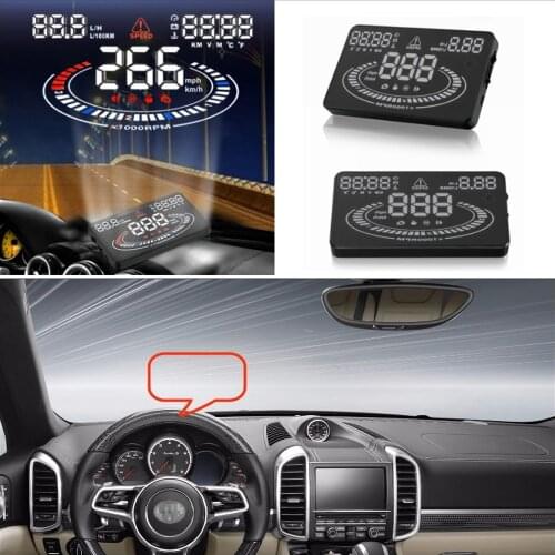 Car HUD Head Up Display For Porsche Cayenne / Panamera / Cayman Refkecting Windshield Screen Safe Driving Screen Projector