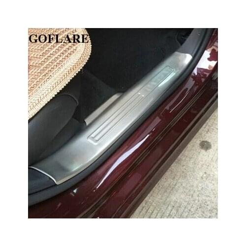 Car styling for Volkswagen NMS Passat b7 accessories 2011-2019 door sills guards scuff plates thresholds portector cover strips