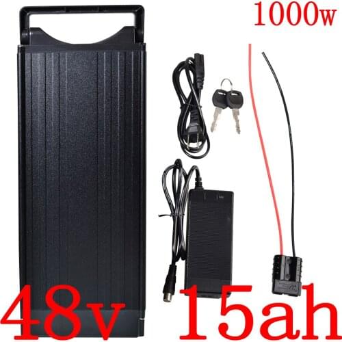 Free Customs NO Tax 48V 15AH Battery Pack 48V 15AH 1000W Electric Bicycle Battery 48V Lithium ion Battery 30A BMS and 2A Charger