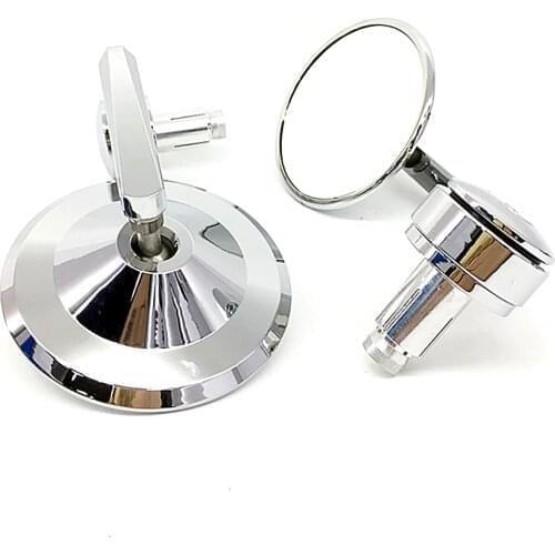 7/8" 22MM Motorcycle Handlebar Bar End Rearview Rear View Side Mirrors Glass Universal for Yamaha Street bike Scooter