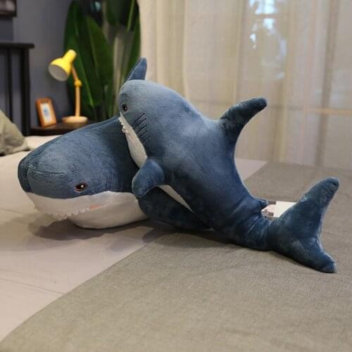 1pcs Big Size Pink Color 60-140cm Soft Stuffed Shark Plush Cushion & Toys lovely Sea Animal Bed Pillows Kids Gift Sofa Cushion