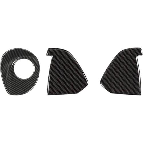 2Pcs Center Console Side Air Outlet Decorative Stickers & 1Pcs Car Key Hole Ignition Start Switch Decoration Cover Trim